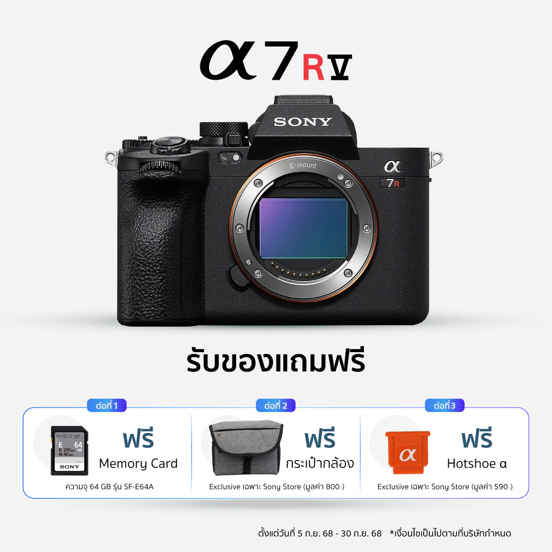 กล้องฟูลเฟรมความละเอียดสูง α7R V (ILCE-7RM5)