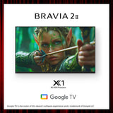 BRAVIA 2 II 65 Inch TV | 4K Processor X1™ | 4K Ultra HD | High Dynamic Range (HDR) | สมาร์ททีวี (Google TV) 8