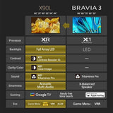BRAVIA 3 65 Inch TV | 4K HDR Processor X1™ | 4K Ultra HD | High Dynamic Range (HDR) | Smart TV (Google TV) | 2024 Model 13
