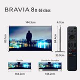 BRAVIA 8 II 65 Inch TV | XR Processor | QD-OLED | 4K Ultra HD | High Dynamic Range (HDR) | Smart TV (Google TV) 4