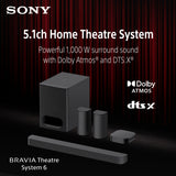 BRAVIA Theatre System 6 | 5.1ch Home Theatre System | 1000 W total power output | Dolby Atmos®/DTS:X® (HT-S60) 4