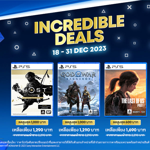Sony Store Online Thailand PlayStation Incredible Deals Promotion