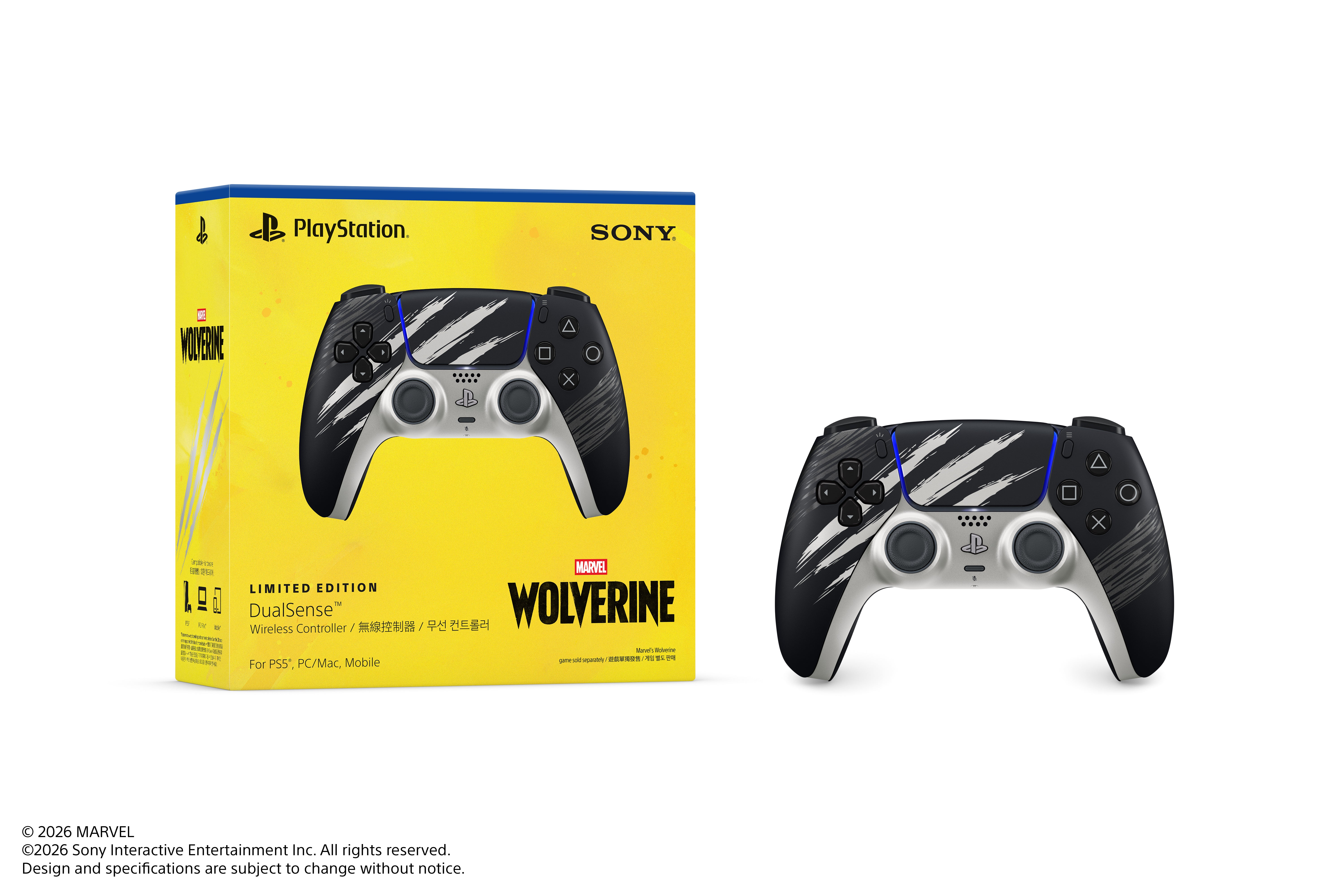 [Pre-order] คอนโทรลเลอร์ไร้สาย DualSense® – Marvel’s Wolverine Battle Yellow Limited Edition (CFI-ZCT2GZ) - Ready to Ship: 15 Sep 2026