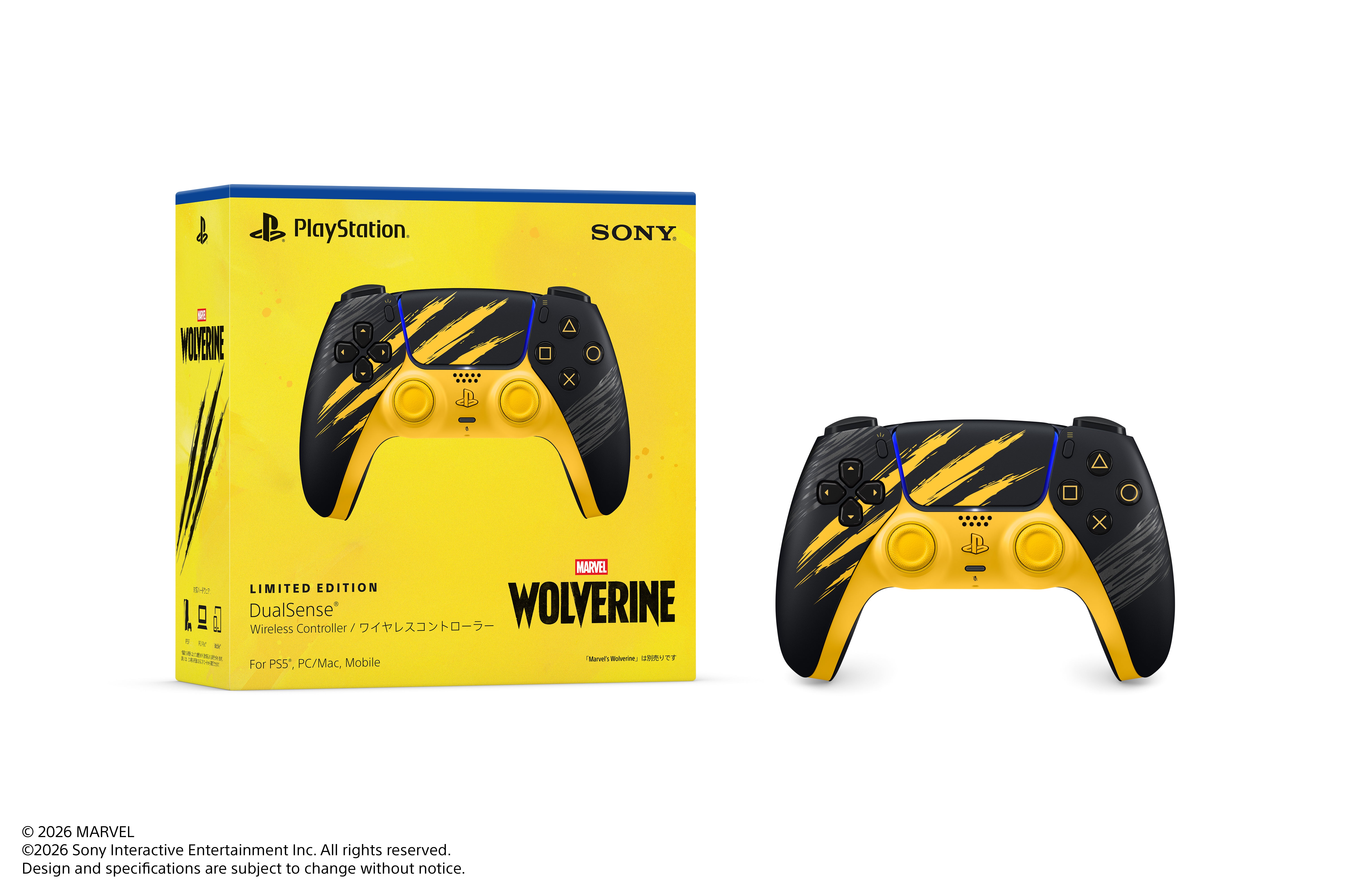[Pre-order] คอนโทรลเลอร์ไร้สาย DualSense® – Marvel’s Wolverine Battle Yellow Limited Edition (CFI-ZCT2GZ) - Ready to Ship: 15 Sep 2026