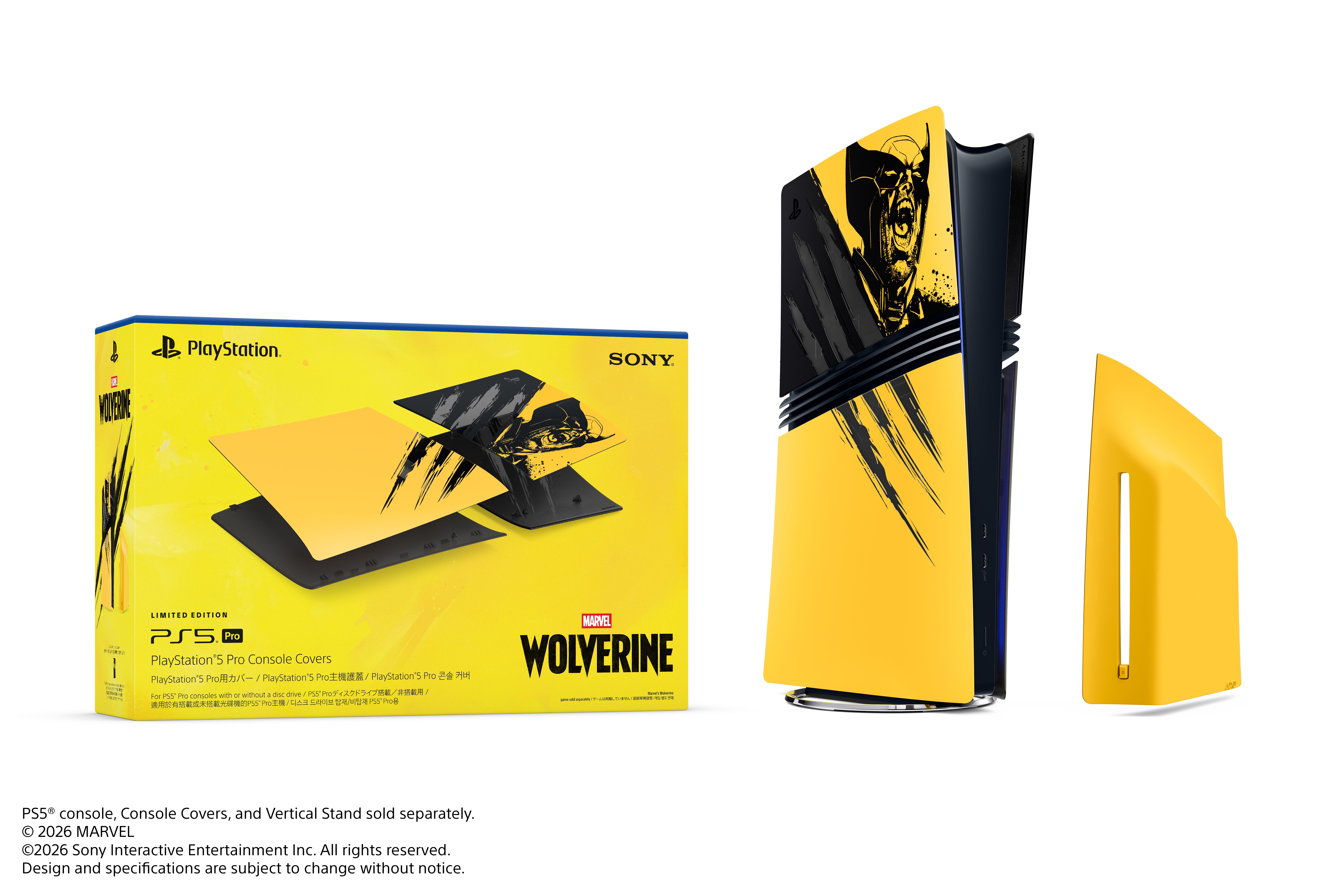 [Pre-order] PlayStation®5 Pro Covers  - Marvel's Wolverine Battle Yellow Limited Edition (CFI-ZCS3) - Ready to Ship: 15 Sep 2026